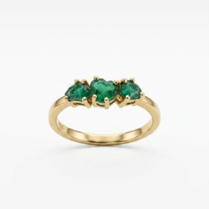 Anillo Tres Corazones Oro 18k