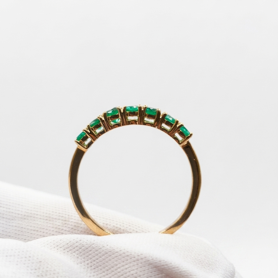Anillo de eternidad de Esmeraldas Oro 18k - Imagen 3