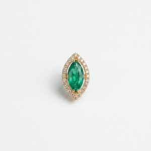 Dije Marquise con Halo de Diamantes mediano Oro 18k