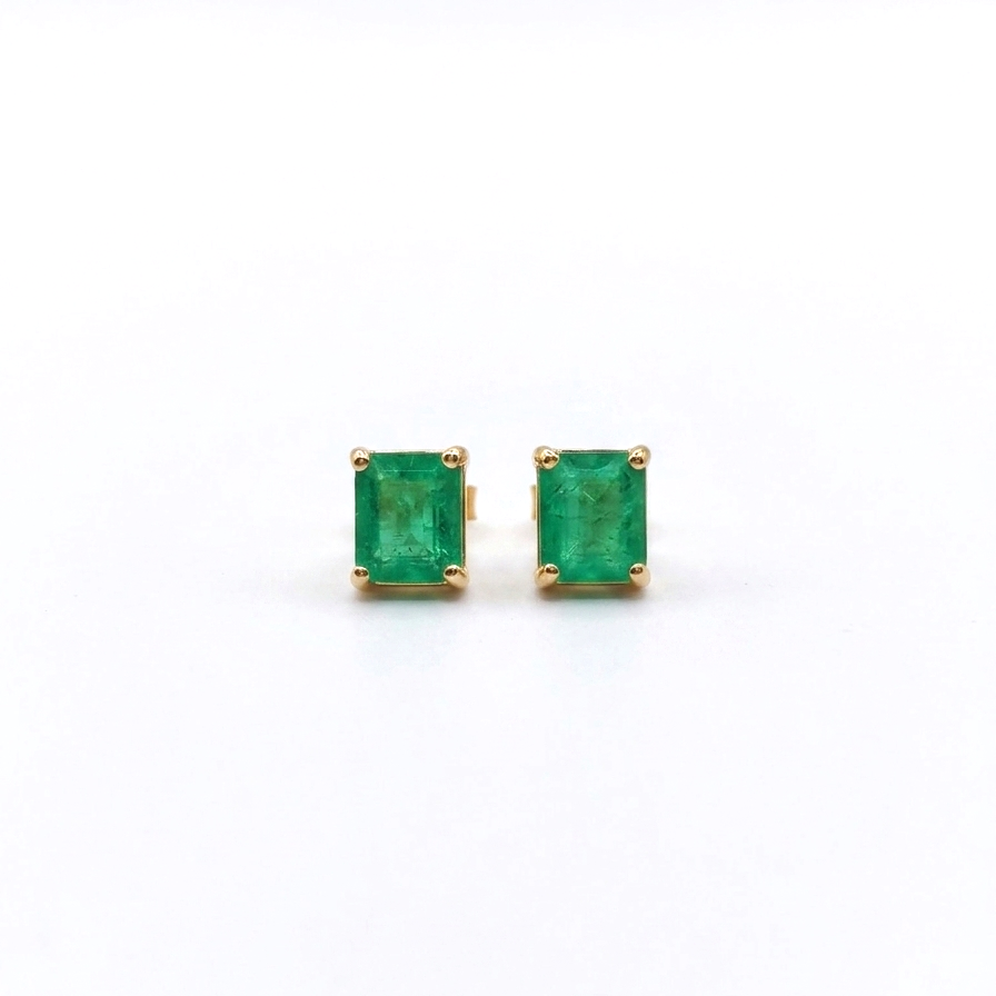 Aretes topo Rectangular Oro 18k