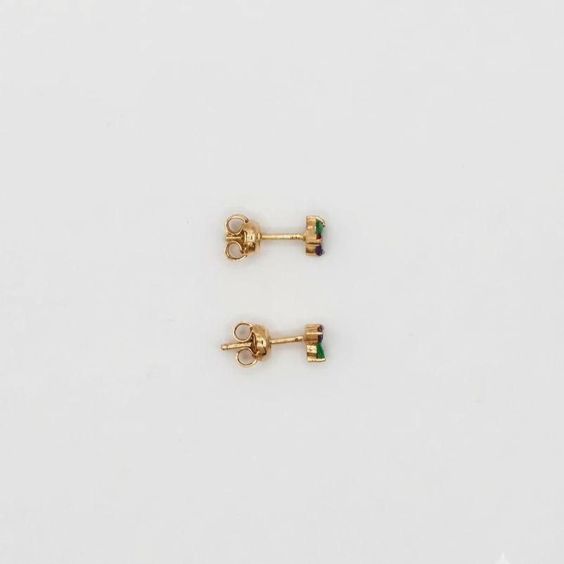 Topos Fresa Multicolor en Oro de 18k - Imagen 2