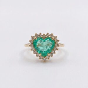 Anillo marquesa corazon gigante Oro 18k