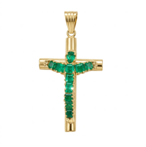 Dije Cruz Dali Cristal 18k