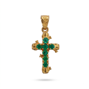 Dije Cruz tronco pequeño Oro 18k