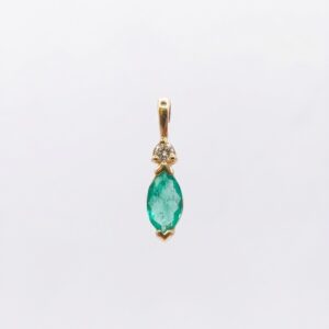 Dije Solitario Marquis Oro 18k