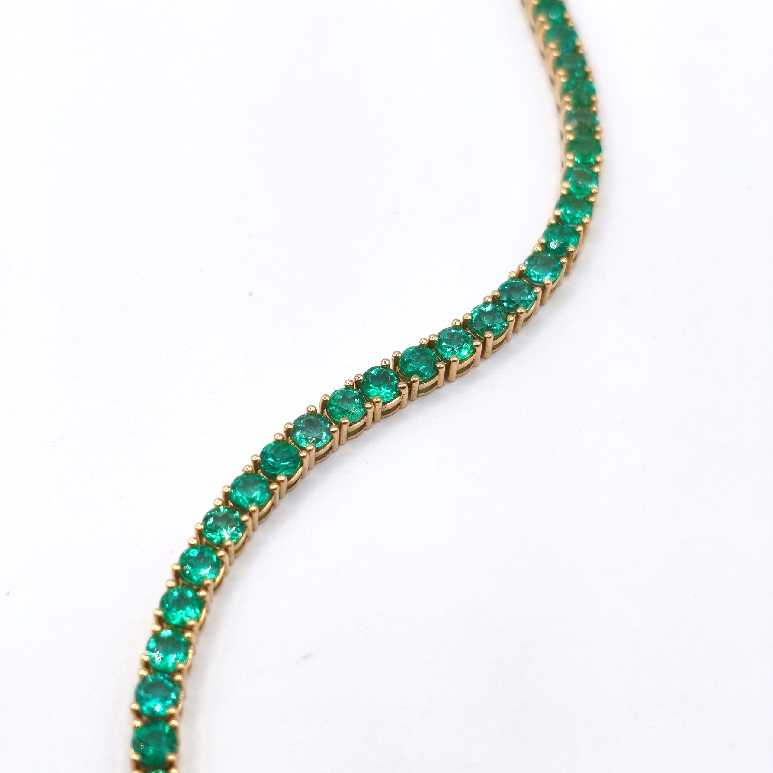 Pulsera Tennis Esmeraldas Oro18k - Image 2