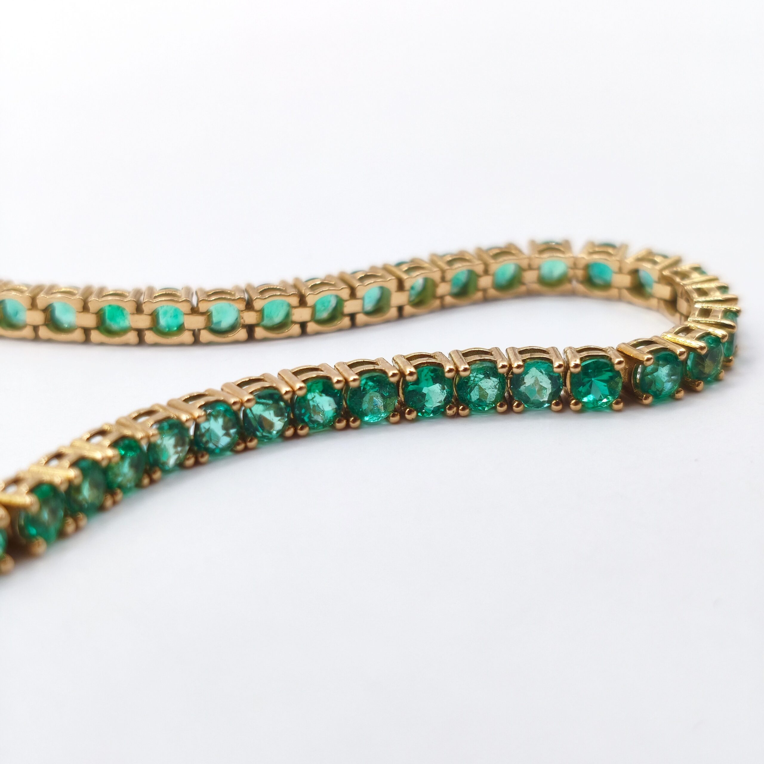 Pulsera Tennis Esmeraldas Oro18k - Image 3