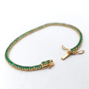 Pulsera Tennis Esmeraldas Oro18k